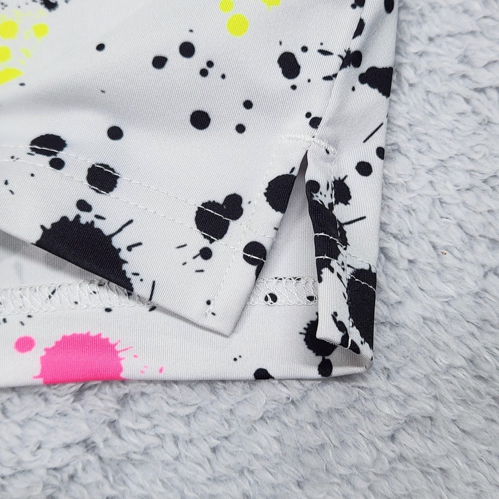 Sunday Swagger Polo Shirt Mens XL White Paint Splatter Golf Stretch Performance - Picture 5 of 12